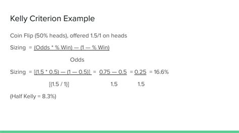 kelly criterion excel|Kelly Criterion and Optimal Position Sizing .